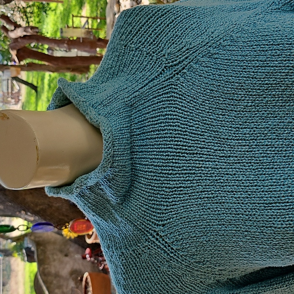 L.L. Bean Blue Turtleneck Sweater - Picture 2 of 10